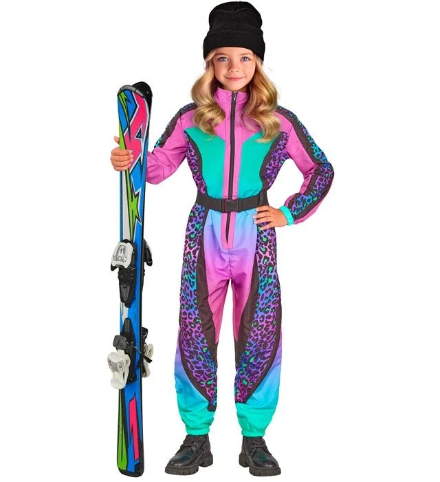 Skifahrer Snowboarder Leopard Multi Kind 140cm