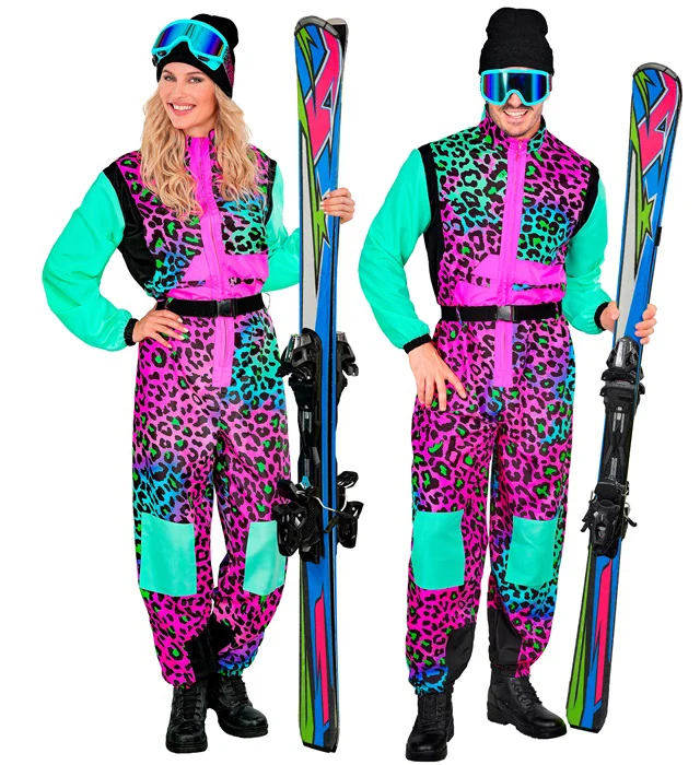 Skifahrer Snowboarder Leopard Multi XXL