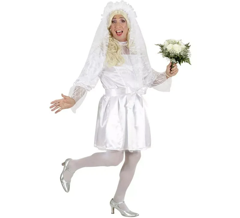 Disfraz de Novia blanca para hombre XL