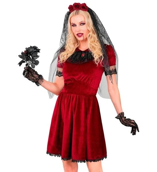 Halloween-Kleid für Damen: Gothic-Vampirbraut L
