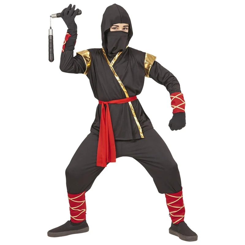 Ninja Anzug Schwarzer Junge 158 - 11/13 Jahre