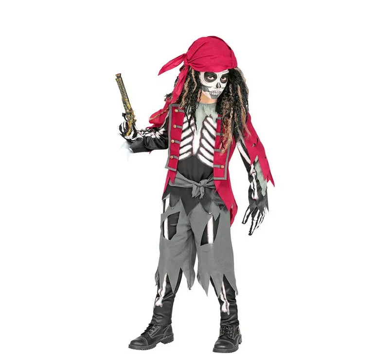 Disfraz de Esqueleto Grumete Pirata para niños 11-13A