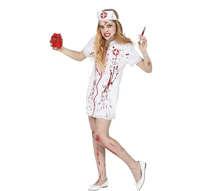 Disfraz de Enfermera Zombie para niña 8-10A