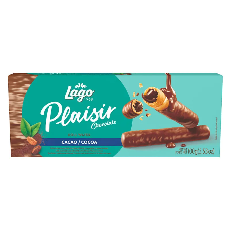 Barquillo Plaisir Chocolate Con Cacao Lago 100
