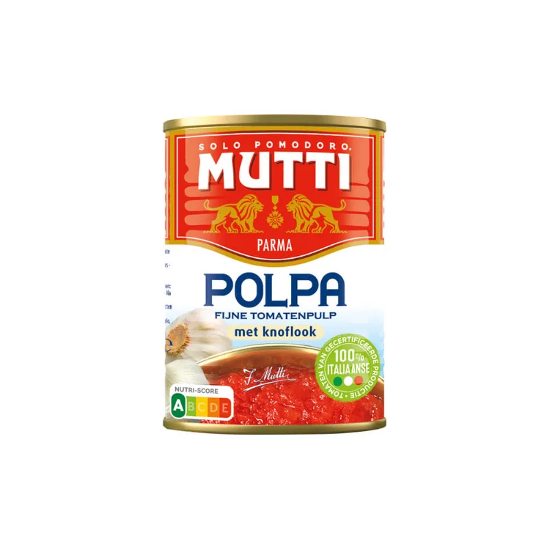Pulpa de Tomate Sabor Ajo 400 Grs Mutti
