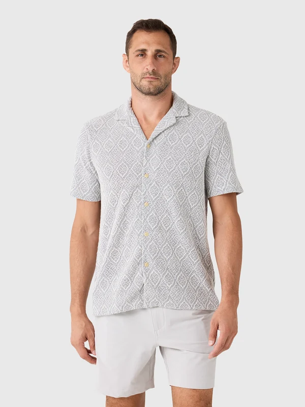 Faherty Brand Men's Short-Sleeve Oasis Camp Shirt XXL / LIVORNO TILE
