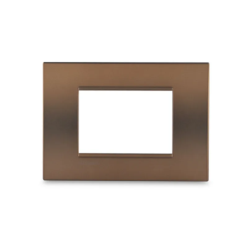 Placa 3M Rectangular Bronce Living Light Bticino