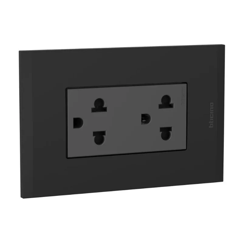 Tomacorriente Bticino Modus 4 AH2228EANG Negro Policarbonato 16A 250V