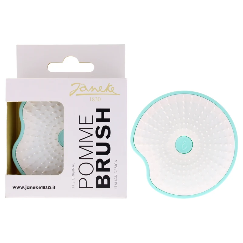 Janeke Pomme Compact brush - Turquoise by Janeke for Unisex - 1 Pc Hair Brush 1 Pc
