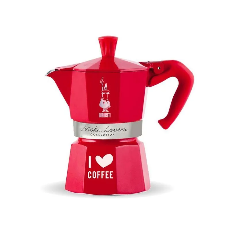 Cafeteira Italiana Moka Express 3 Xícaras Coffee Fest Vermelha Bialetti