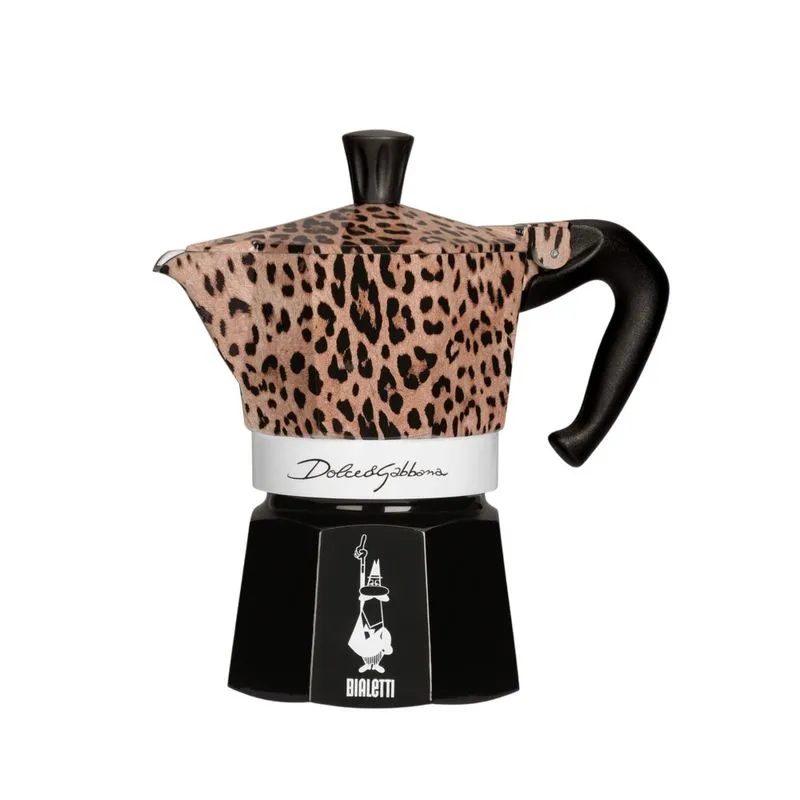 Cafeteira Italiana 3 Xícaras Dolce & Gabbana Leopard Moka Express Bialetti