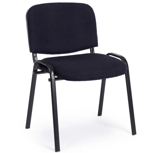 Sedia visitatore da conferenza per auditorium e sale d'attesa impilabile Nero / Confezione da 1 Pezzo