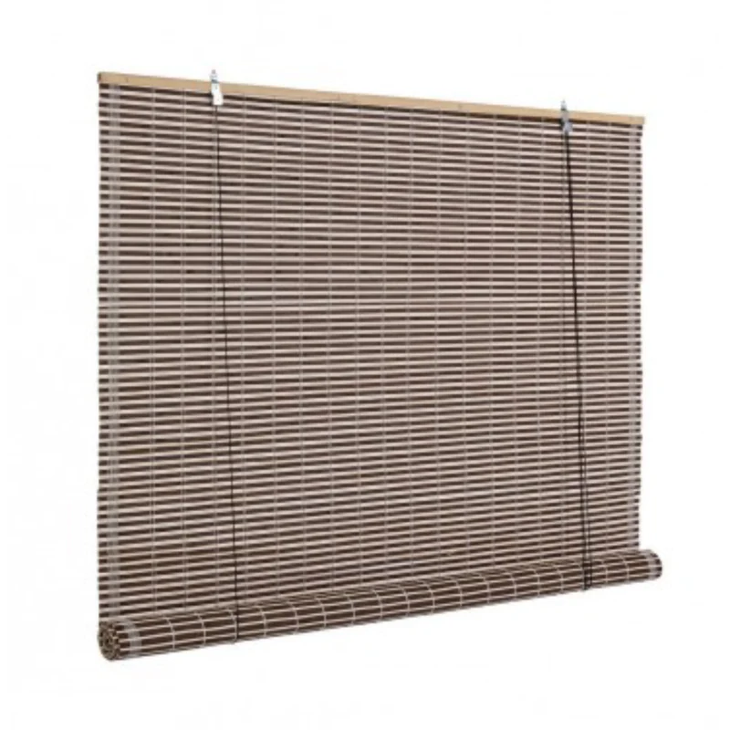 Tenda Marsiglia Noce in bamboo, barre in legno e filo di poliestere copertura 75% 150x260h