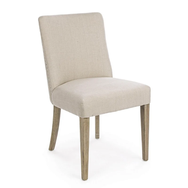 Sedia "Beatriz" con struttura in legno di quercia, per arredo interno 48 x 57 x h 88 cm Naturale / Confezione da 1 pezzo