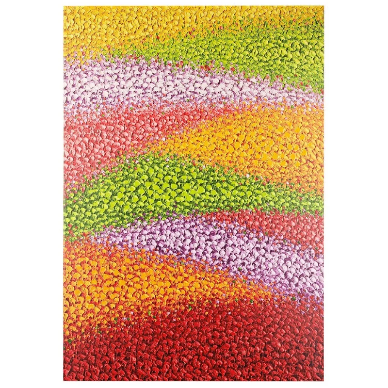 Quadro dipinto yalent 70 x 100 su stampa con decorazioni ad olio su struttura in legno di abete