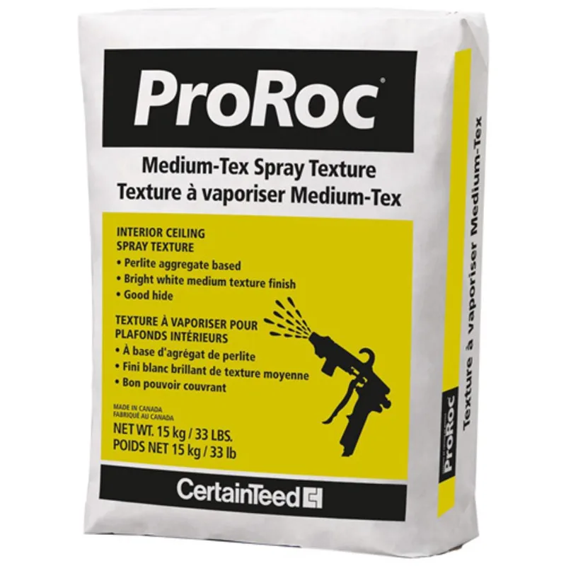 CertainTeed Medium-Tex Wall and Ceiling Texture Spray - Perlite Aggregate Base - 15-kg - Off-White