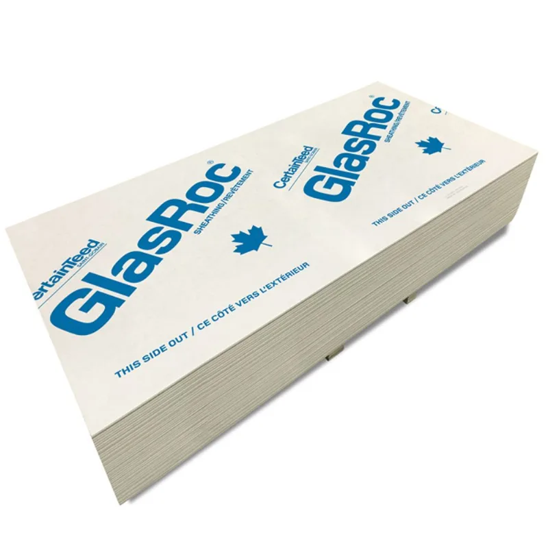 CertainTeed GlasRoc Sheathing Exterior Drywall White - 5/8-in D x 4-ft W x 8-ft L