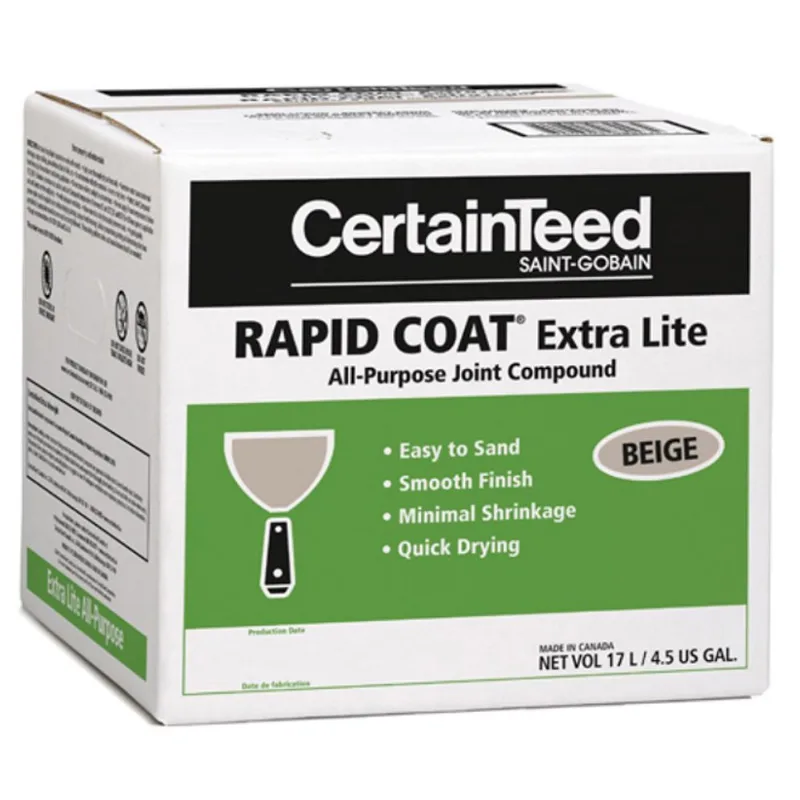 CertainTeed Rapid Coat 17-L Premixed Rapid Coat Extra Lite Drywall Joint Compound - Beige