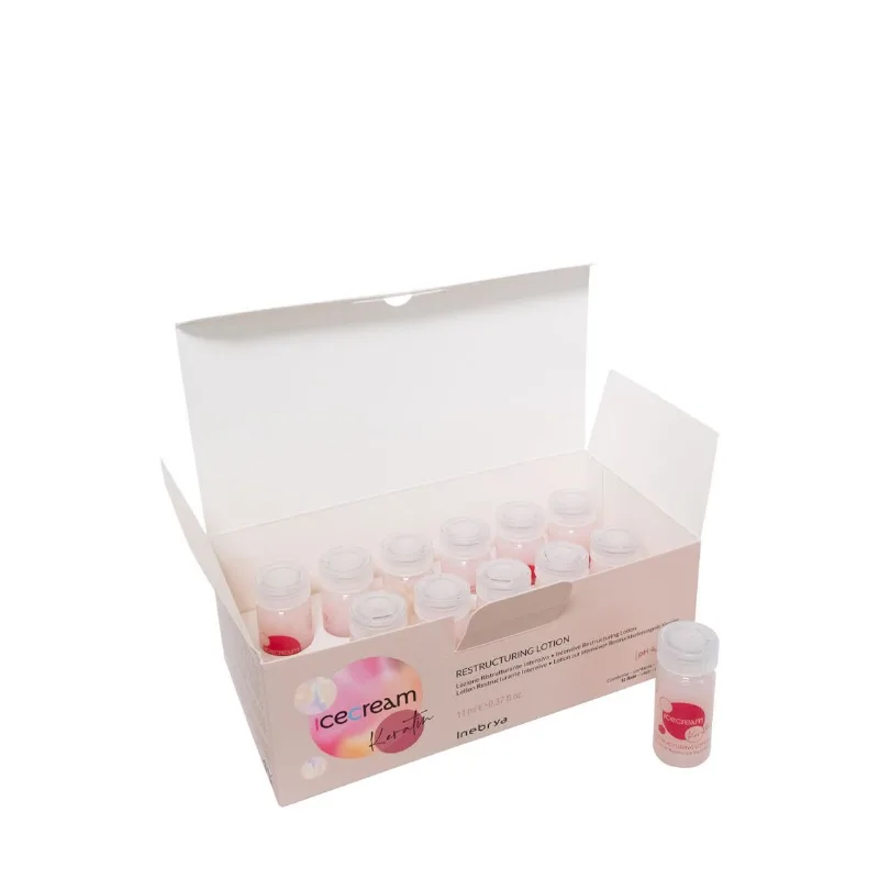 Loção Inebrya Inebrya, Queratina Reestruturante, 12 Frascos, 11ml