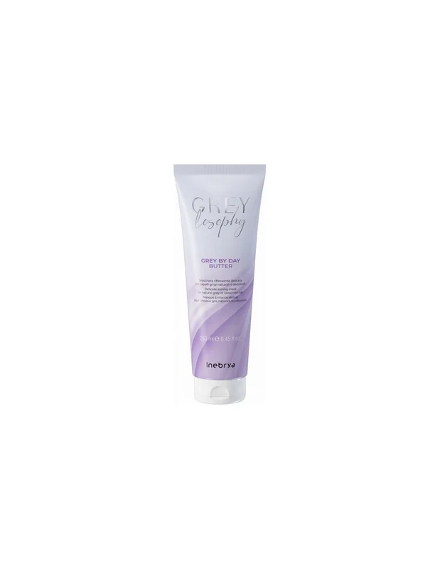 Inebrya, Grey By Day, Vegan, Hair Treatment Cream Mask, For Neutralisation Of Yellow Tones, After Shampoo, 250 ml
