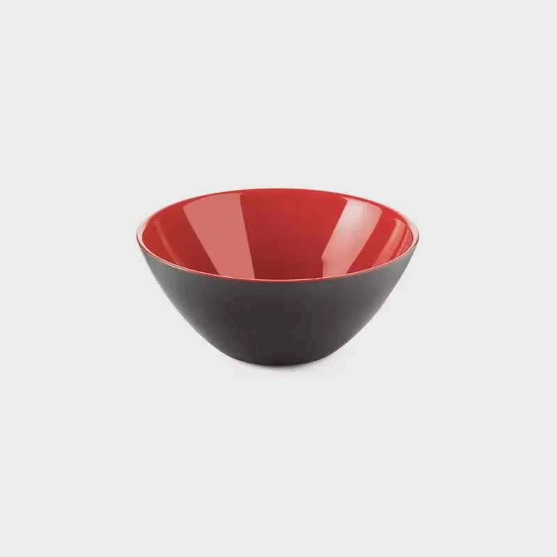 Bowl My Fusion em Acrílico 25 cm Preto e Vermelho Guzzini