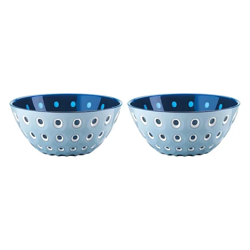 Cj De 2 Bowls 12Cm Em Acrilico Azul Claro / Azul Mediterraneo - Le Murrine - Guzzini