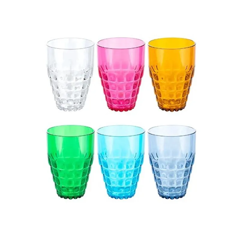 Jogo de Copos Altos Guzzini Tiffany Coloridos 510 ml - 6 peças