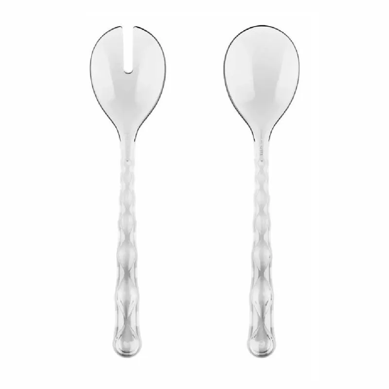 Talheres De Salada Guzzini Em Acrílico Vanity Aria 27,5cm Clear 129600ar00