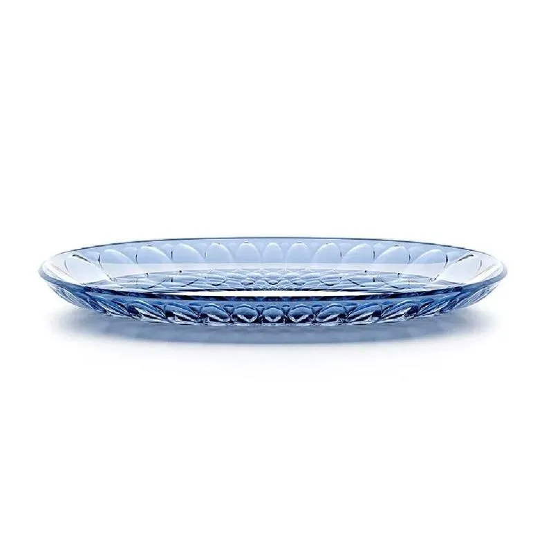 Bandeja De Servir Guzzini Oval Small Em Acrílico Vanity Acqua 32cm Denim Blue 131301sac283