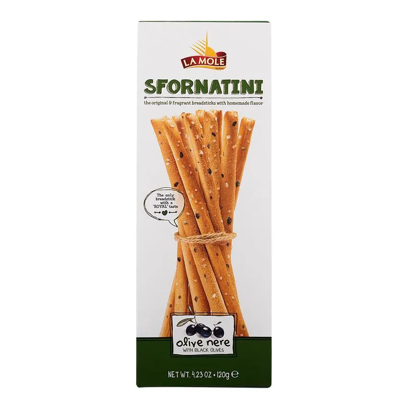 GRISSINI ITALIANO SFORNATINI AZEITONA PRETA 120G