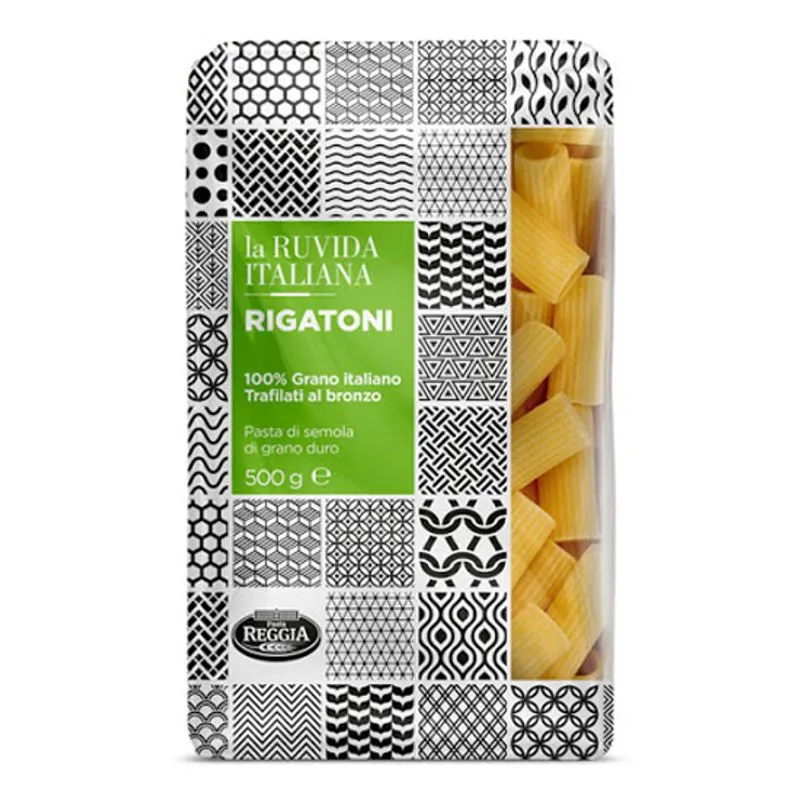 MASSA ITALIANA RIGATONI LA RUVIDA ITALIANA RIGATE 500G
