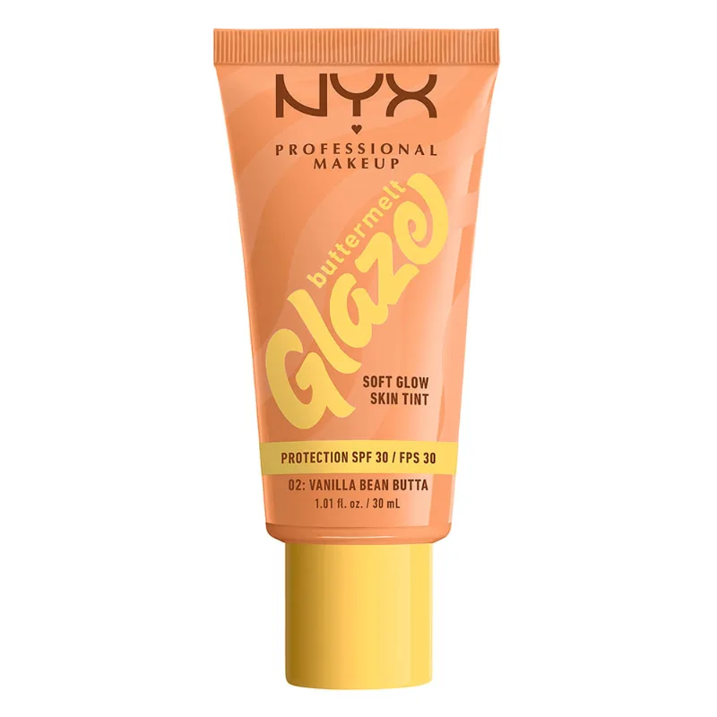 Tinta líquida NYX Professional Makeup Buttermelt Glaze Tint + SPF 30 Vanilla Bn Btt x 30 ml