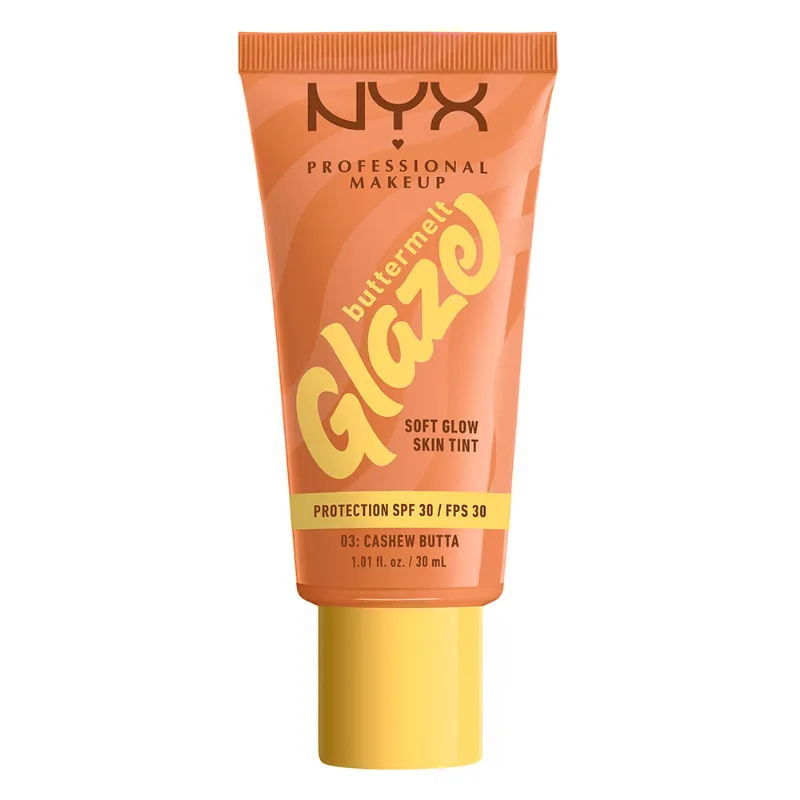 Tinta líquida NYX Professional Makeup Buttermelt Glaze Tint + SPF 30 Cashew Butta x 30 ml