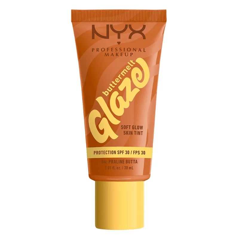 Tinta líquida NYX Professional Makeup Buttermelt Glaze Tint + SPF 30 Praline Butta x 30 ml