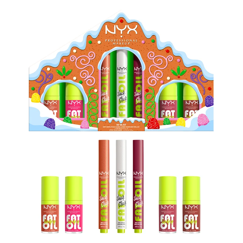 Holiday Fat Gingerbread House Lipgloss Set