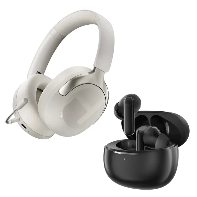 Combo Haylou Audifonos S40 Blanco + Haylou Audífonos HQ5 Negro