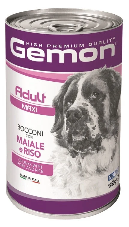 Gemon Adult Maxi Bocconi con Maiale e Riso 150 g