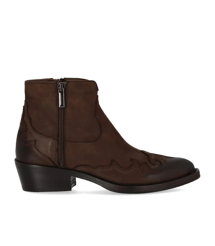 Duccio Del Duca Dark Brown Texan Ankle Boot 37