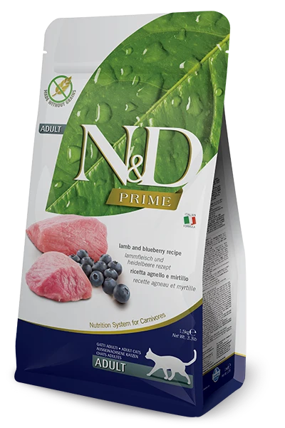 Farmina N&D Prime Agnello E Mirtillo Gatti Adulti Sacco 300g