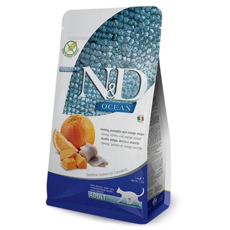 Farmina n&d ocean gatto aringa zucca e arancia 300 gr