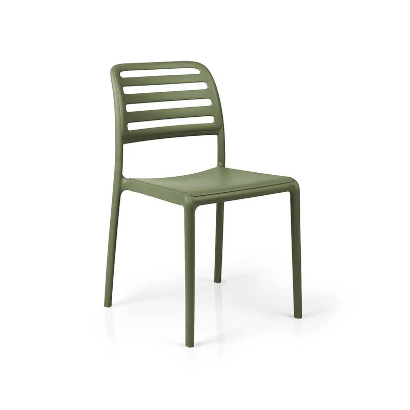 Sedia "Costa Bistrot" in polipropilene fiber-glass per giardino, bar e ristorante "Made in Italy" Agave / Confezione da 1 Pezzo