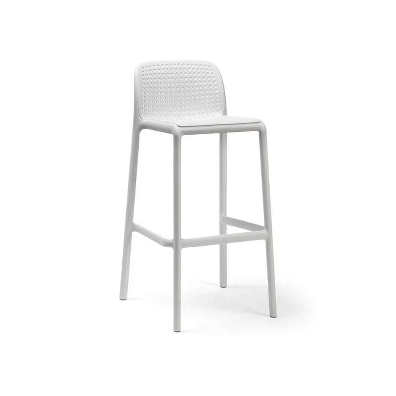 Sgabello "Nardi Lido" arredamento da giardino, per bar e ristorante in polipropilene fiber-glass Bianco / Lido / 1 pezzo