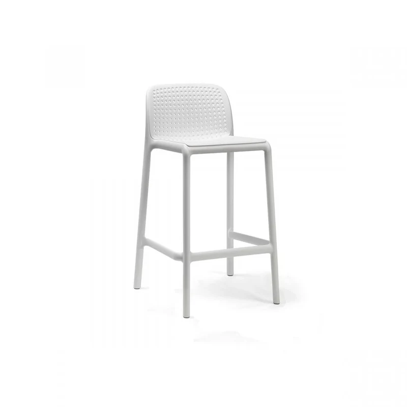 Sgabello "Nardi Lido" arredamento da giardino, per bar e ristorante in polipropilene fiber-glass Bianco / Lido Mini / 1 pezzo