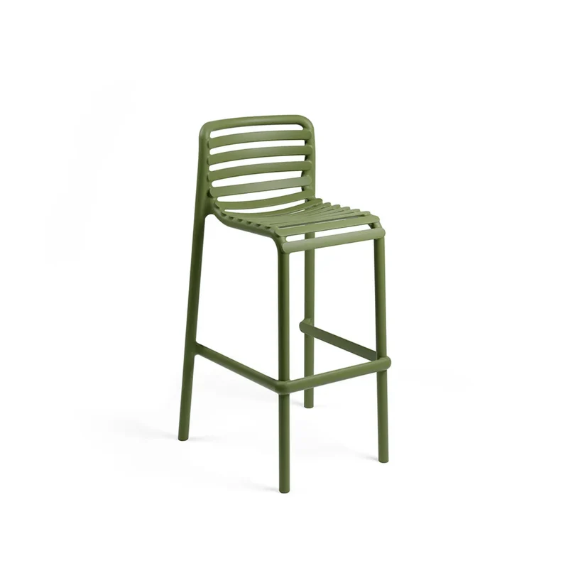 Sgabello "Doga Stool" arredamento da giardino, per bar e ristorante in polipropilene fiber-glass Agave / Confezione da 1 Pezzo