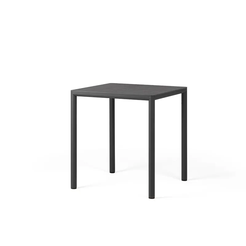 Tavolo "Piave" quadrato, monocolore, piano laminato in HPL, per esterno 90 x 90 cm / Antracite