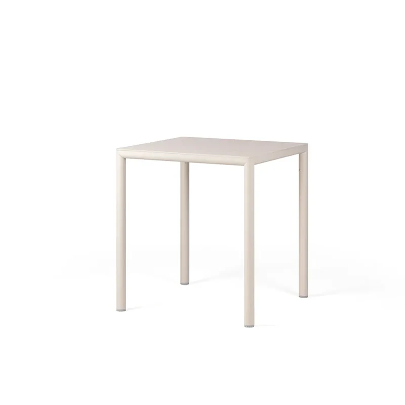Tavolo "Piave" quadrato, monocolore, piano laminato in HPL, per esterno 90 x 90 cm / Corda