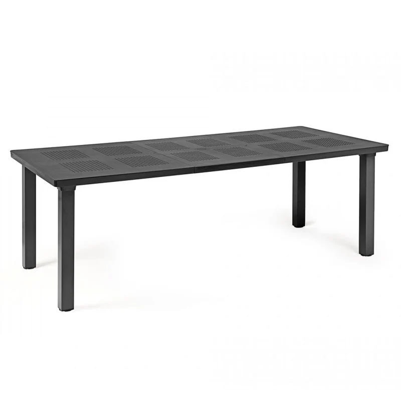 Tavolo allungabile "Nardi Levante" piano in DurelTOP per giardino e veranda "Made in Italy" Antracite