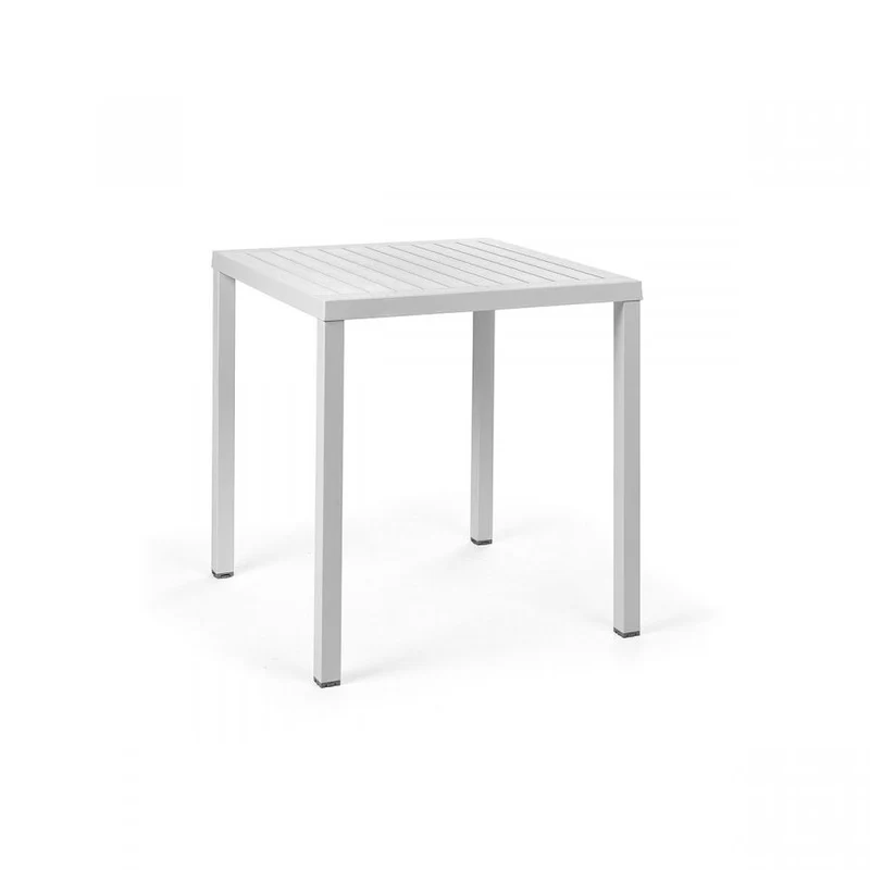 Tavolo quadrato "Nardi Cube" in durel-top per Bar e Ristoranti "Made in Italy" Bianco / 80 cm