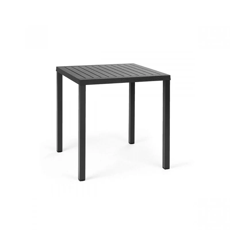 Tavolo quadrato "Nardi Cube" in durel-top per Bar e Ristoranti "Made in Italy" Antracite / 70 cm