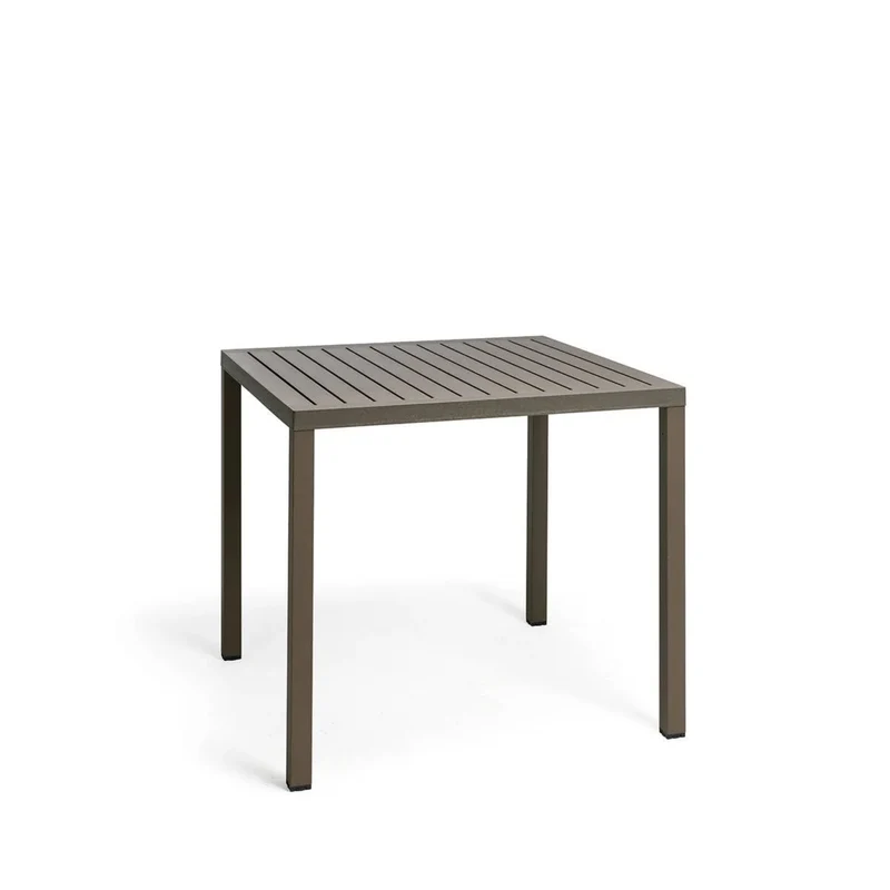Tavolo quadrato "Nardi Cube" in durel-top per Bar e Ristoranti "Made in Italy" Tabacco / 70 cm